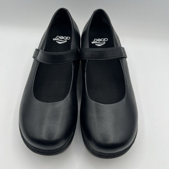 ABEO Gale Mary Jane Shoe Black Leather Orthotic Slip Resistant Sz 7.5 NWOB - Picture 2 of 14